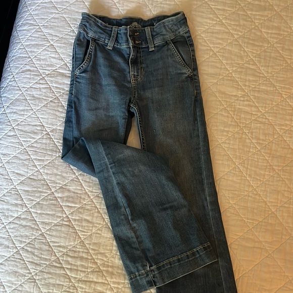 Girls ThereAbouts flare jeans in medium wash size 10 - Picture 1 of 5